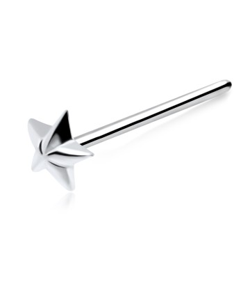 Star Silver Straight Nose Stud NSKA-604